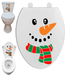 Snowman Scarf Funny Toilet Decal – Premium Ink Transfer Bathroom Sticker | from The Glitter Guy