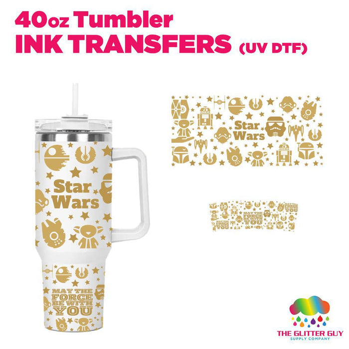 Space Wars | 40oz Tumbler Wrap - Ink Transfers (UVDTF) | UVDTF from The Glitter Guy