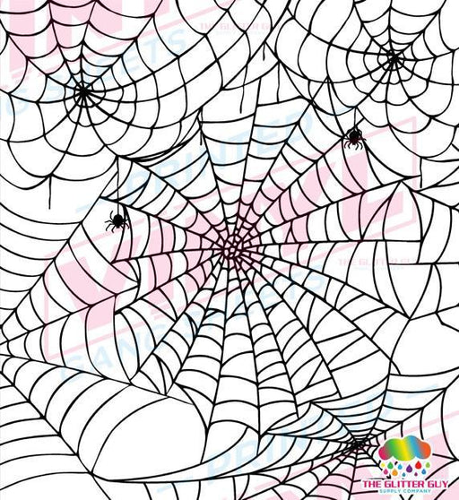 Spiderwebs | 10" x 10" Ink Transfer Sheet | UVDTF from The Glitter Guy