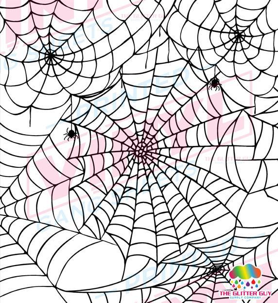 Spiderwebs | 10" x 10" Ink Transfer Sheet | UVDTF from The Glitter Guy