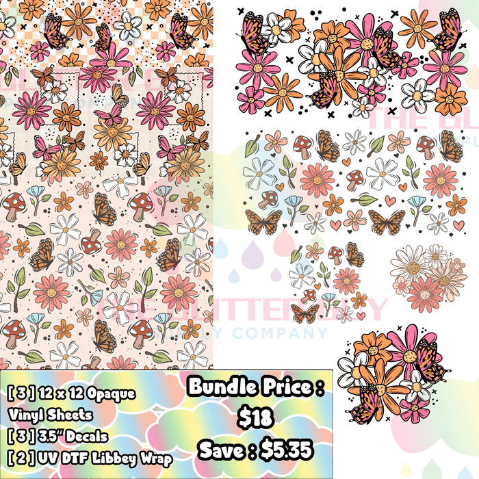 Spring Florals - Printed Vinyl Bundle | Printed Vinyl from The Glitter Guy