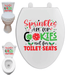 Sprinkles Are For Cookies Funny Toilet Decal – Premium Ink Transfer Bathroom Sticker | from The Glitter Guy