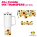 Sunflowers | 40oz Tumbler Wrap - Ink Transfers | UVDTF from The Glitter Guy