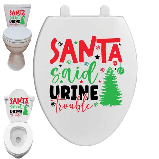 Urine Trouble Funny Toilet Decal – Premium Ink Transfer Bathroom Sticker | from The Glitter Guy