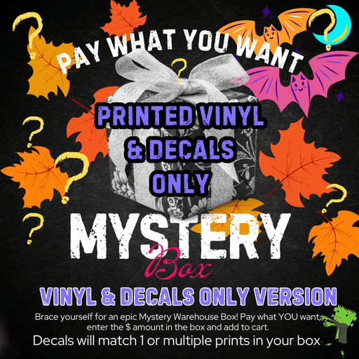 Warehouse Mystery Boxes PRINTED VINYL VERSION - ONLY ITEM IN CART PLEASE - PURCHASE SEPARATE | Warehouse Box from The Glitter Guy