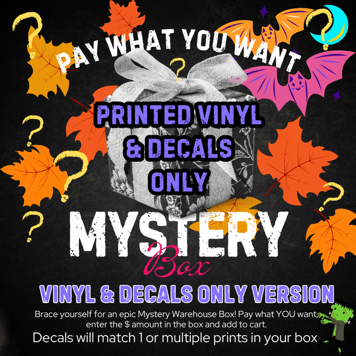 Warehouse Mystery Boxes PRINTED VINYL VERSION - ONLY ITEM IN CART PLEASE - PURCHASE SEPARATE | Warehouse Box from The Glitter Guy