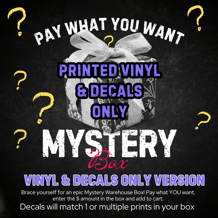 Warehouse Mystery Boxes PRINTED VINYL VERSION - ONLY ITEM IN CART PLEASE - PURCHASE SEPARATE | Warehouse Box from The Glitter Guy