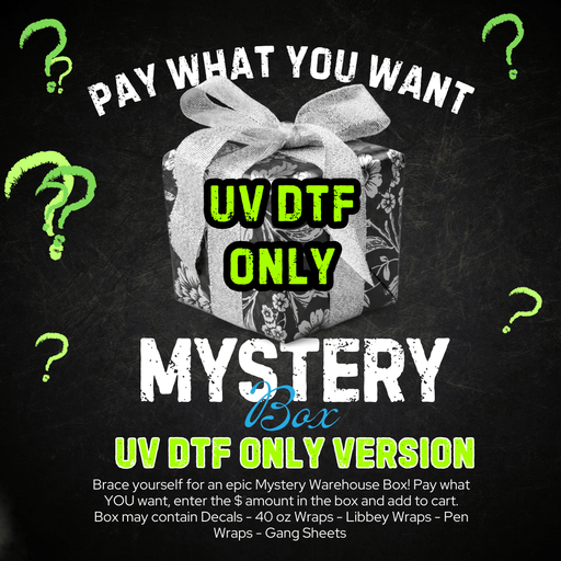 Warehouse Mystery Boxes UV DTF VERSION - ONLY ITEM IN CART PLEASE - PURCHASE SEPARATE | Warehouse Box from The Glitter Guy