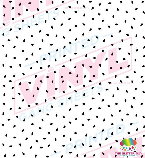 Watermelon Seeds | 10" x 10" Ink Transfer Sheet | UVDTF from The Glitter Guy