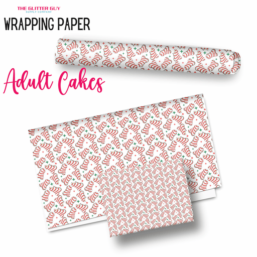 Wrapping Paper - Adult Cakes | Printed Vinyl from The Glitter Guy