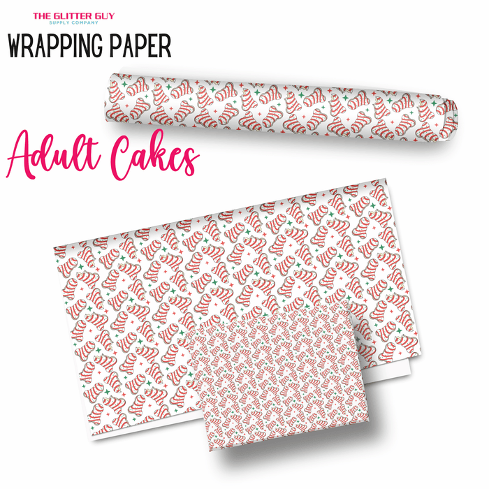 Wrapping Paper - Adult Cakes | Printed Vinyl from The Glitter Guy