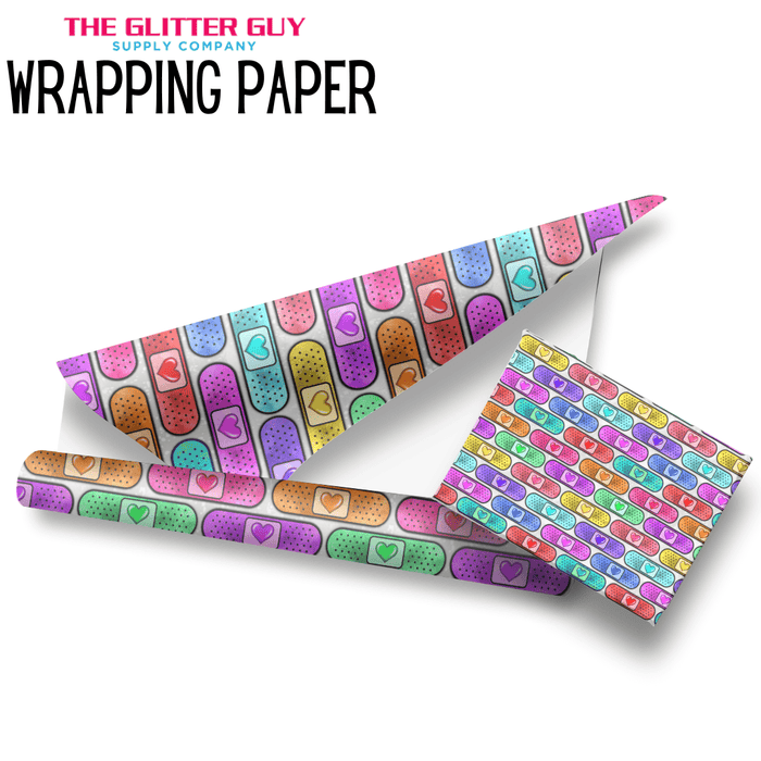 Wrapping Paper - Band - Aids | Printed Vinyl from The Glitter Guy