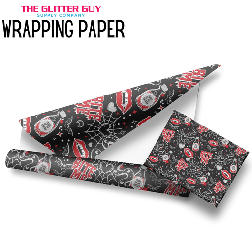 Wrapping Paper - Bite Me | Printed Vinyl from The Glitter Guy