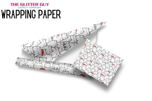 Wrapping Paper - Christmas Cats | Printed Vinyl from The Glitter Guy