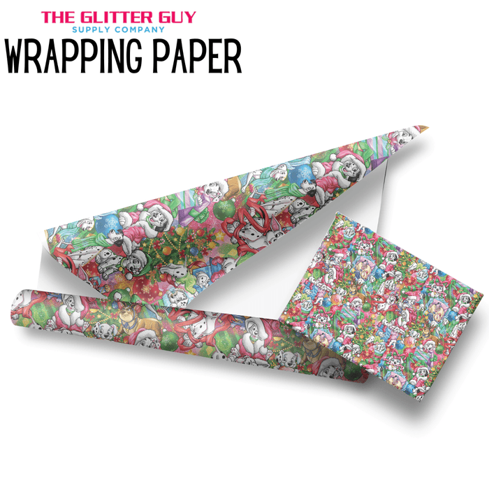 Wrapping Paper - Christmas Dalmatians | Printed Vinyl from The Glitter Guy