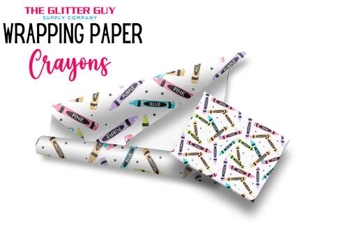 Wrapping Paper - Crayons | Printed Vinyl from The Glitter Guy
