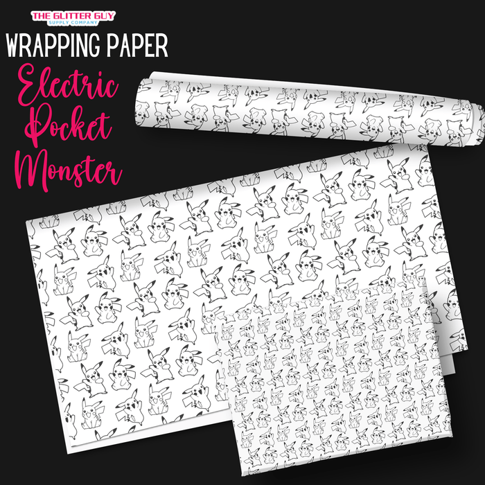 Wrapping Paper - Electric Pocket Monster | Printed Vinyl from The Glitter Guy