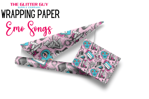 Wrapping Paper - Emo Songs | Printed Vinyl from The Glitter Guy
