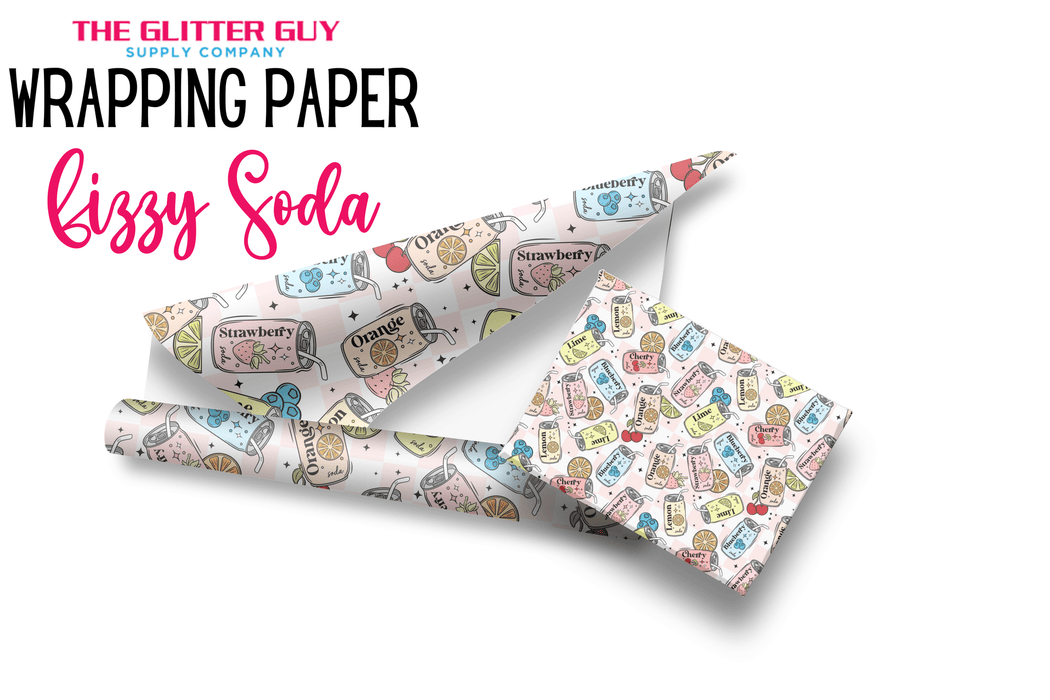 Wrapping Paper - Fizzy Soda | Printed Vinyl from The Glitter Guy