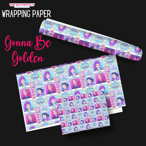 Wrapping Paper - Gonna Be Golden | Printed Vinyl from The Glitter Guy