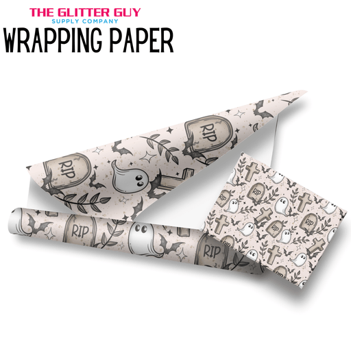 Wrapping Paper - Graveyard Ghosties | Printed Vinyl from The Glitter Guy