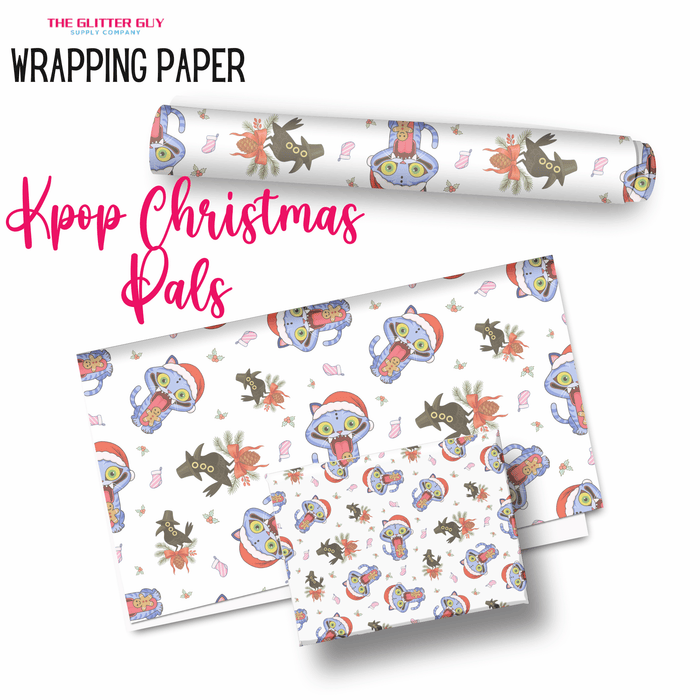 Wrapping Paper - K pop Christmas Pals | Printed Vinyl from The Glitter Guy