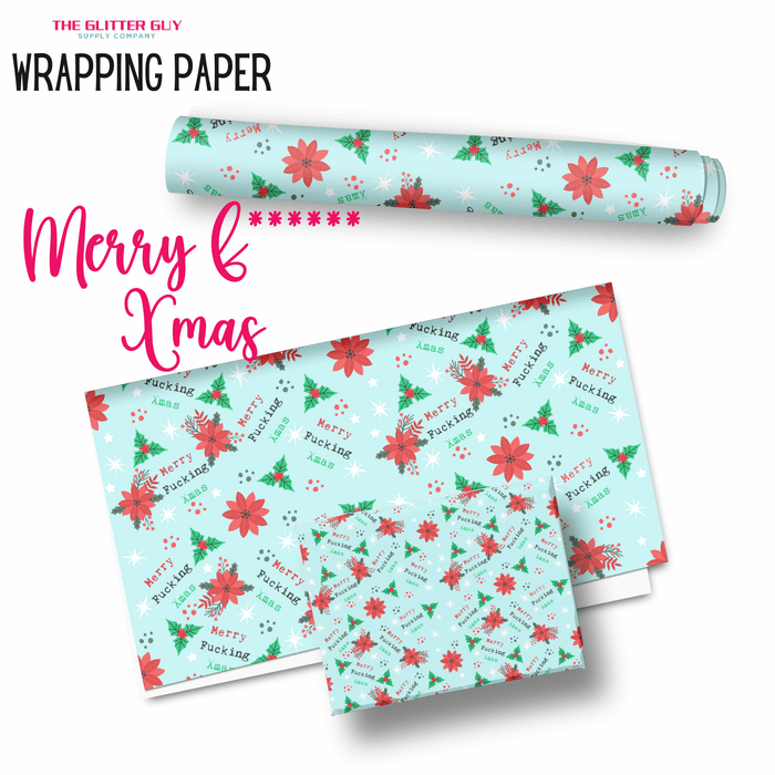 Wrapping Paper - Merry F****** Xmas | Printed Vinyl from The Glitter Guy