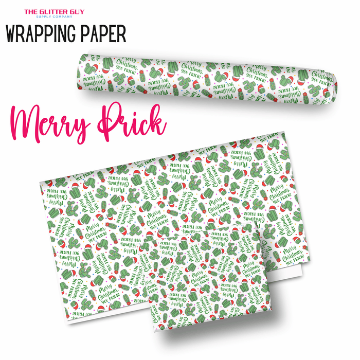 Wrapping Paper - Merry Prick | Printed Vinyl from The Glitter Guy