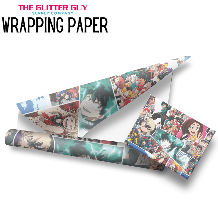 Wrapping Paper - My Hero Comic | Printed Vinyl from The Glitter Guy
