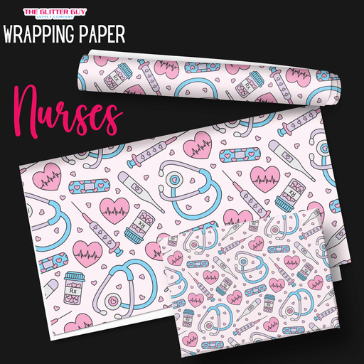 Wrapping Paper - Nurses | Printed Vinyl from The Glitter Guy