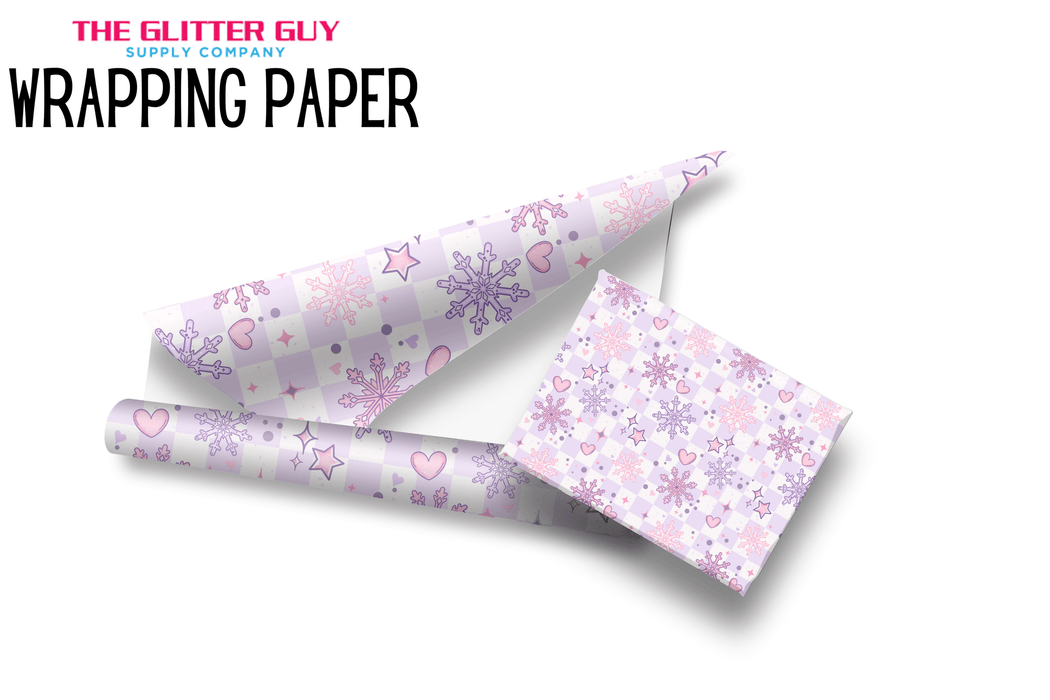 Wrapping Paper - Pastel Snowflakes | Printed Vinyl from The Glitter Guy