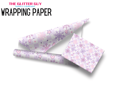 Wrapping Paper - Pastel Snowflakes | Printed Vinyl from The Glitter Guy