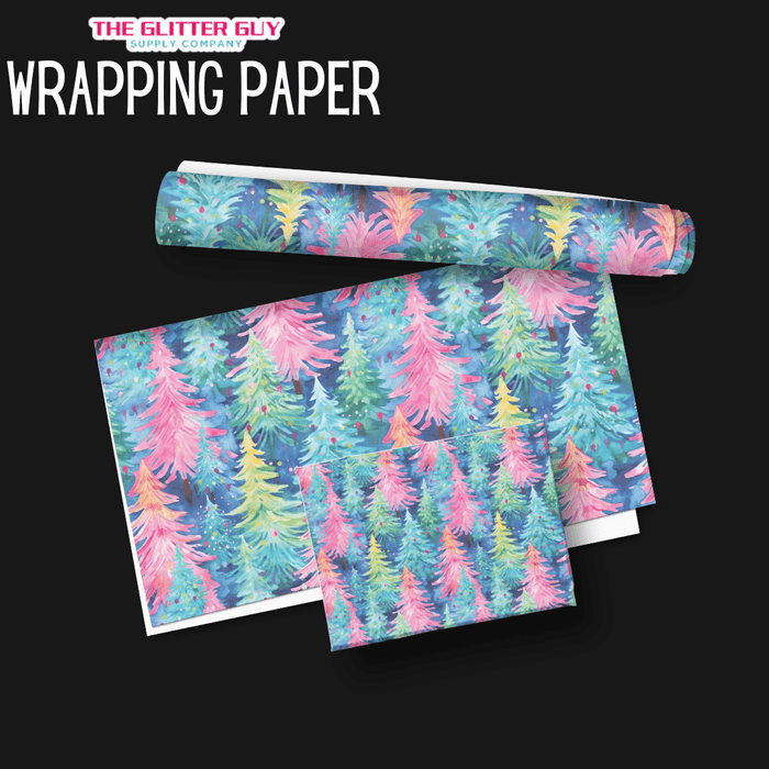 Wrapping Paper - Pastel Trees | Printed Vinyl from The Glitter Guy
