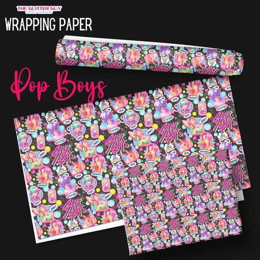 Wrapping Paper - Pop Boys | Printed Vinyl from The Glitter Guy