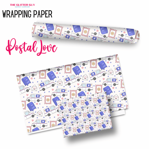 Wrapping Paper - Postal Love | Printed Vinyl from The Glitter Guy