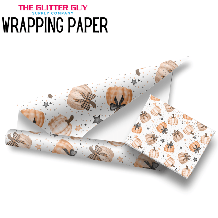 Wrapping Paper - Pretty Pumpkins | Printed Vinyl from The Glitter Guy