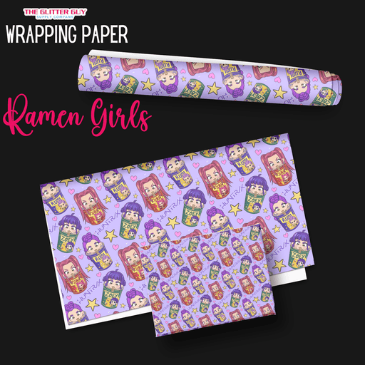 Wrapping Paper - Ramen Girlies | Printed Vinyl from The Glitter Guy
