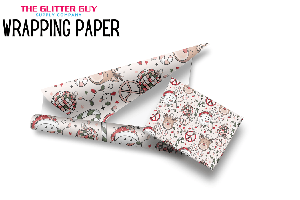 Wrapping Paper - Retro Christmas | Printed Vinyl from The Glitter Guy