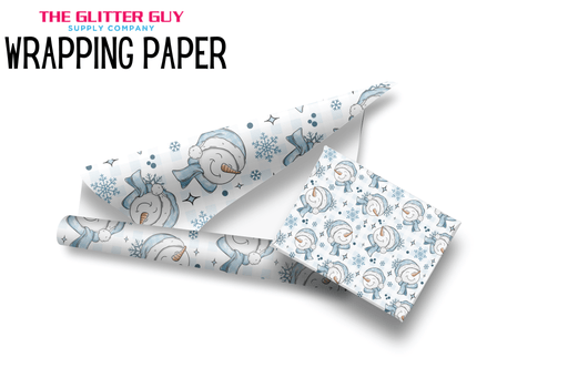 Wrapping Paper - Smiling Snowmen | Printed Vinyl from The Glitter Guy