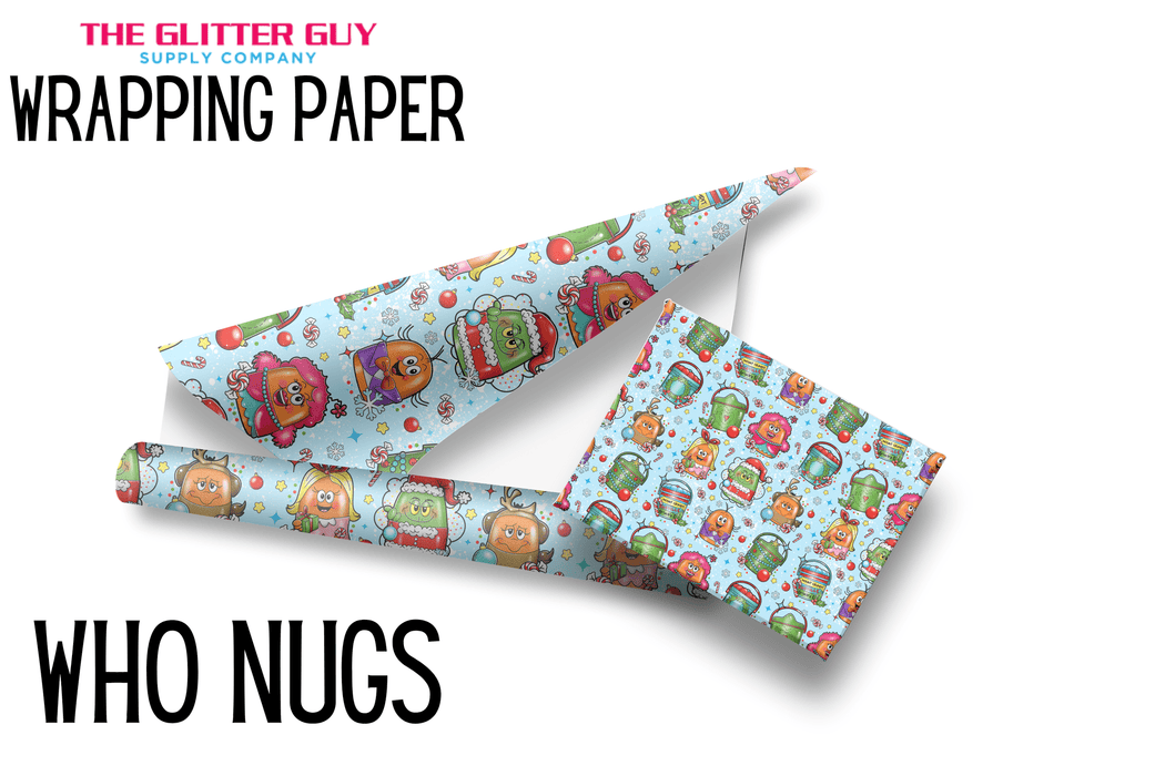Wrapping Paper - Who Nugs | Printed Vinyl from The Glitter Guy