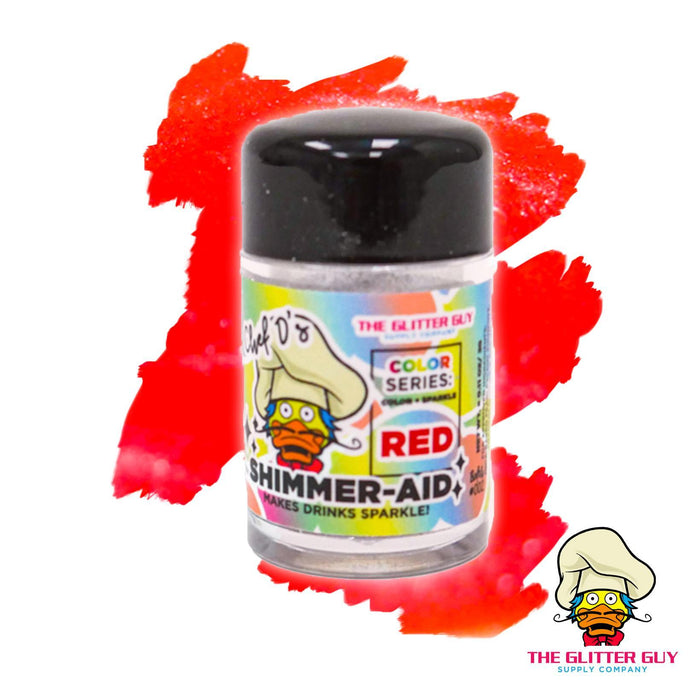 Shimmer-aid Edible Glitter Red - The Glitter Guy