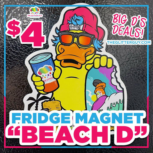 Beach D Fridge Magnet - The Glitter Guy