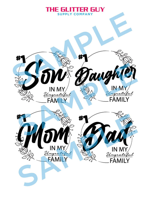 1 Family Design | Digital Artwork from The Glitter Guy