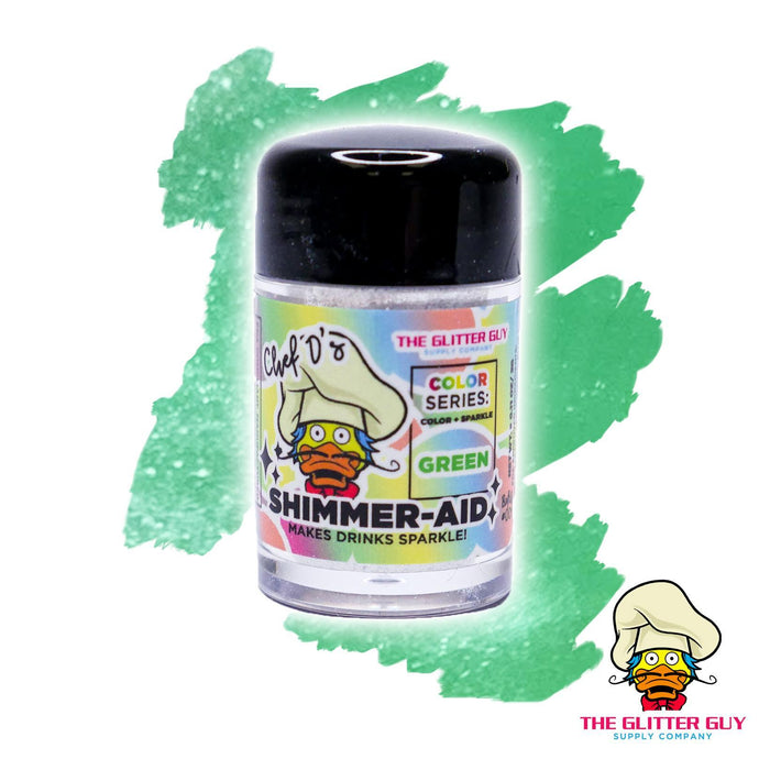 Shimmer-aid Edible Glitter Green - The Glitter Guy