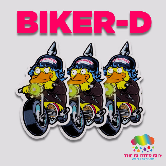 Biker D Sticker