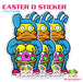 Easter D Sticker - The Glitter Guy