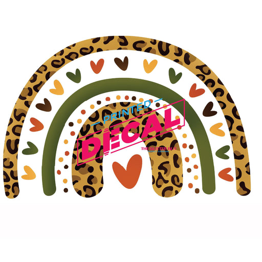 Printed Decal - Leopard Rainbow - The Glitter Guy