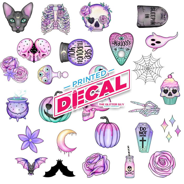 Printed Decal Sheet - Pastel Goth - The Glitter Guy