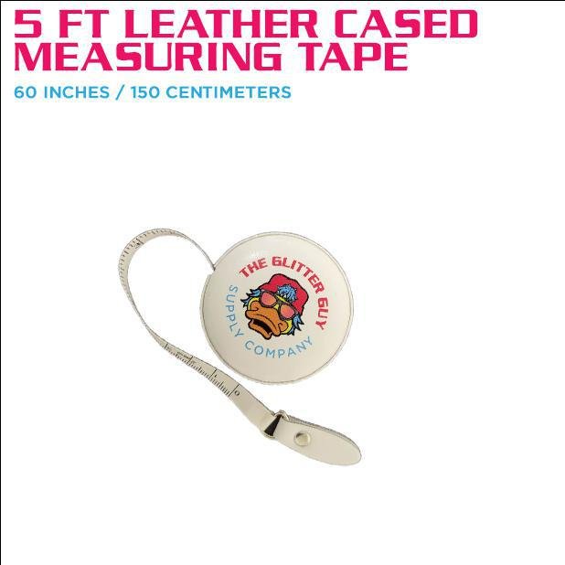 5 FT Measuring Tape w/ Leather Case | Accessory from The Glitter Guy
