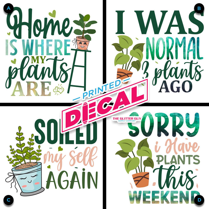 Printed Decal - Plant Lovers - The Glitter Guy